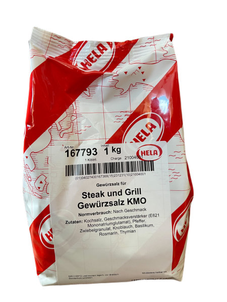 1 kg Hela Steak und Grill Gewürzsalz KMO