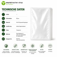 Vakuumbeutel 165x220mm Siegelrandbeutel 90my - 100...