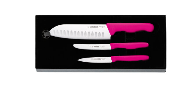 Giesser Kochmesser-Set 3-teilig Messer pink