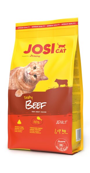 JosiCat Tasty Beef 1,9kg – Katzenfutter mit Rind